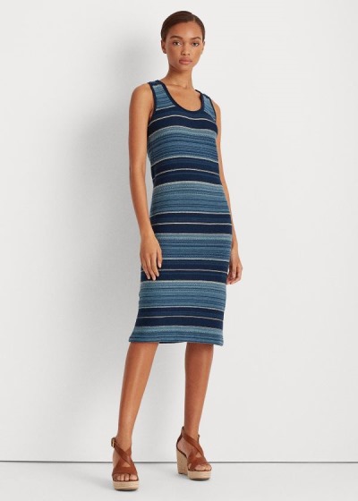 Women's Ralph Lauren Striped Sleeveless Dresses | 684790NLX